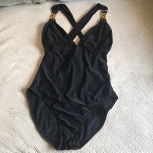 Gorgeous Vix black one piece swimsuit BNWOT